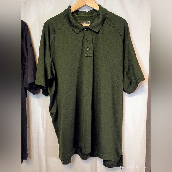 5.11 Tactical Series Polo Lot Black & Green Men's 2XL Performance Bundle (2) - Picture 2 of 9